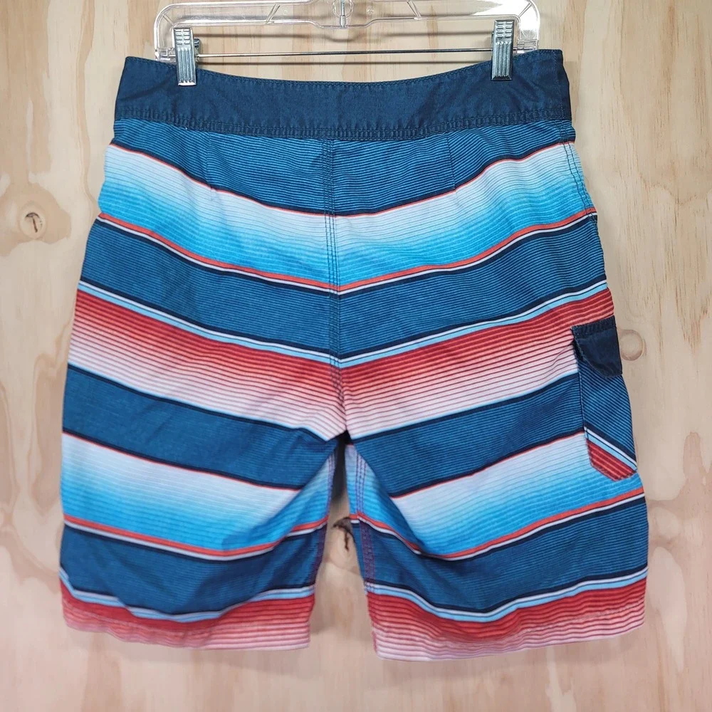 Billabong Originals All Day Mens Board Shorts Size 32 Blue Orange Striped Swim